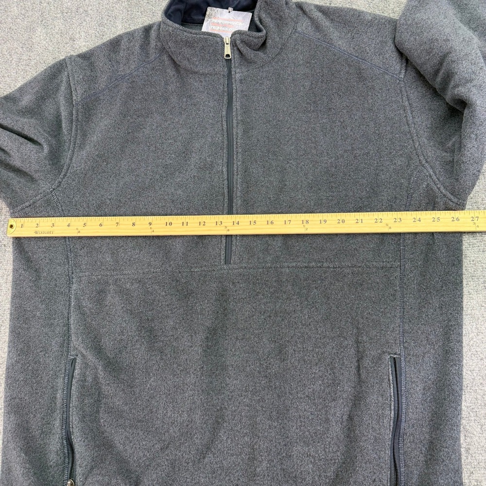 Duluth Trading Pullover Men's XLT Tall Blue Fleece Polartec 200 1/4 Zip - Picture 8 of 11